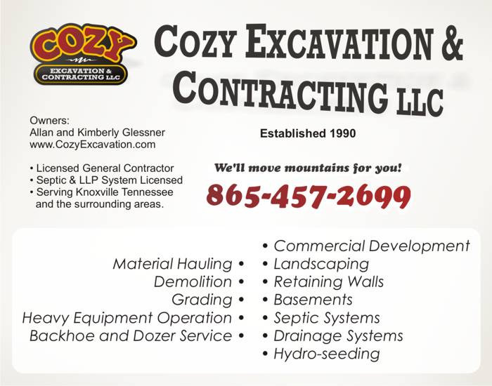 Cozy Excavation and Contracting of Knoxville TN