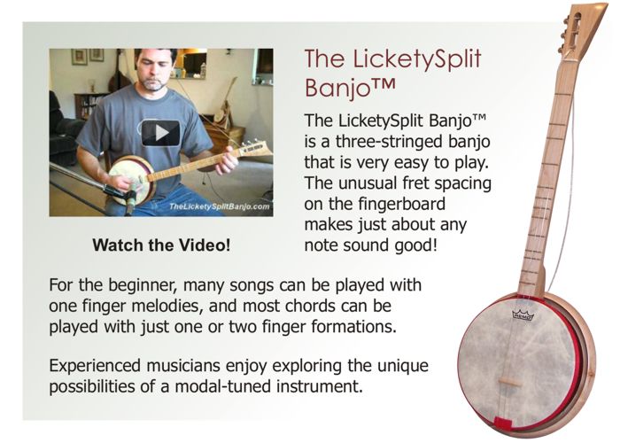The 3-String LicketySplit Banjo